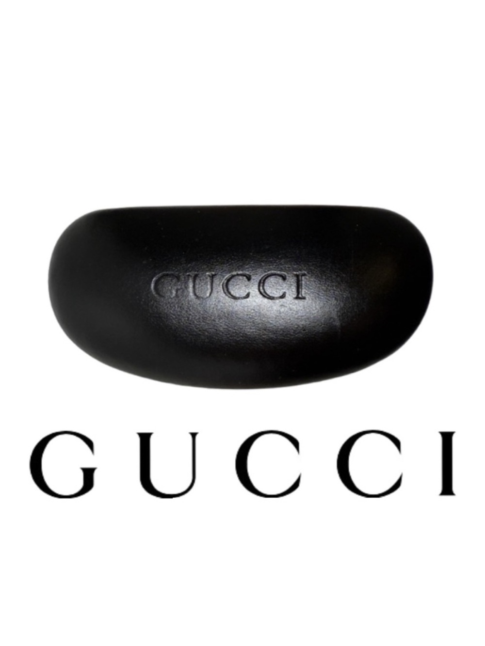 GUCCI | Hard Clamshell Sunglasses Case Black Cream Summer Beach Vacation Resort